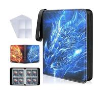 Ruispeed 400 Karten Sammelalbum - 50 páginas extraíbles con 4 Bolsillos Cada una, Carpeta para Cartas de Pokémon, fútbol, MTG y Cartas coleccionables, Azul, Regalo para niños y niñas