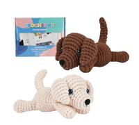 Ruispeed Morejmtt Set de Crochet para Principiantes - Hilo Suave, Aguja e Instrucciones en Video - Regalo DIY de Golden Retriever para niños y Adultos