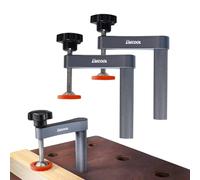 RUITOOL Abrazadera de banco para perro, 19 mm, abrazadera de agujero para perro, ajustable MFT de acero inoxidable para herramientas de carpintería, paquete de 2