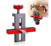 RUITOOL Plantilla de montaje para puerta de armario, posicionador de instalación solo para armarios sin marco, plantilla versátil de aleación de aluminio fácilmente ajustable, regalos de mejora del