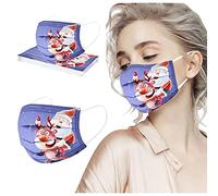 RUITOTP 10PC Adulto Desechables Navidad 3 Capas Tela no tejida Surtidos Moda Colores, agradable a la piel y cómodo Adecuado para Trabajo, Actividades al Aire Libre, Fiesta (01#P, 10PC)