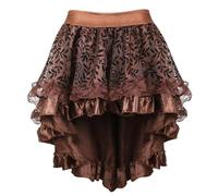 RUITOTP Falda de Encaje Falda Gotica Disfraz Halloween Mujer Falda Flecos Mini Falda Medieval Mujer, Falda Tul Mujer Araña Falda Steampunk, Cosplay Faldas Goticas Mujer Cortos