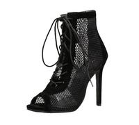 RUITOTP Sandalias de tacón para mujer estilo bootie, de malla sexy | Tacones Altos Sandalias Con Boca De Pescado Zapatos De Baile Sandalias De Moda Zapatos De Baile Polo Zapatos Botines Punta