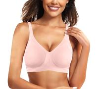 RUITOTP Sujetador sin Aros Mujer sin Costuras Sujetadores Sujetador Push Up Cuello En V Comodos Transpirables Suave Bralette con Relleno Tirantes Regulables Sostenes Básicos