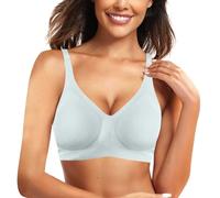RUITOTP Sujetador sin Aros Mujer sin Costuras Sujetadores Sujetador Push Up Cuello En V Comodos Transpirables Suave Bralette con Relleno Tirantes Regulables Sostenes Básicos
