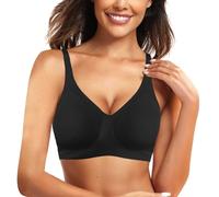 RUITOTP Sujetador sin Aros Mujer sin Costuras Sujetadores Sujetador Push Up Cuello En V Comodos Transpirables Suave Bralette con Relleno Tirantes Regulables Sostenes Básicos