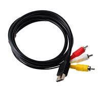 Ruitroliker 1.8m 6ft replacement composite RCA AV TV display cable lead wire for Dreamcast DC