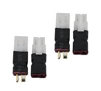 Ruiwaer 4 conectores hembra estilo Tamiya a Deans T Style hembra para RC FPV Drone coche camión Lipo NiMH cargador de batería ESC, 2 piezas hembra + 2 conectores adaptadores macho