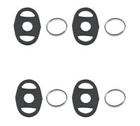 Ruiwaer 4 juegos de adaptadores de anillo O dividido para correa de cámara negra con cubierta de cuero