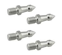 Ruiwaer 4 rieles de pie plateados de 3/8 pulgadas de acero inoxidable de 3/8 pulgadas para suelo blando, terreno, ciudad, arena