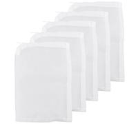 Ruiwaer 5 unids 160 micrones de nylon filtro de acuario bolsas de malla de tanque de peces bolsas de 14x20 cm con cremallera para anillos de cerámica activan bolas biológicas de carbono, blanco