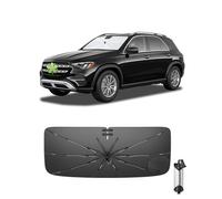 Ruiya 2026 Upgrade Parasol Coche Delantero Compatible con Mercedes-Benz GLE | GLS 2020-2026, Paraguas Plegable Aislamiento Térmico, Protección UV, Accesorios para Parabrisas
