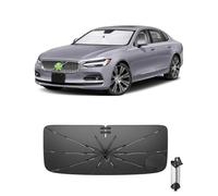 Ruiya 2026 Upgrade Parasol Coche Delantero Compatible con Volvo S90 V90 2017-2026, Paraguas Plegable Aislamiento Térmico, Protección UV, Accesorios para Parabrisas