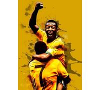 RUIYANMQ Soccer Peles Oil Painting Póster - For Juguetes Educativos para Adultos - 1000 Piezas - Abstract Arte Rompecabezas - Rompecabezas Irregulares - Memory Game - Ex167Zx