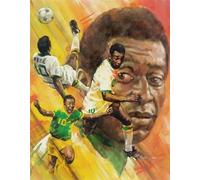 RUIYANMQ Soccer Peles Oil Painting Póster - For Juguetes Educativos para Adultos - 1000 Piezas - Abstract Arte Rompecabezas - Rompecabezas Irregulares - Memory Game - Ex171Zx