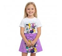 RUIYHE Demonic Pop Hunter - Conjunto de falda plisada y conjuntos de tres piezas para niña (3268,82663morado, 160)