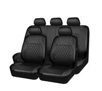 RuiYiL 9 Piezas Fundas Asientos Coche para Lada Niva, Cuero Coche Juegos Cubreasientos Impermeables Transpirable Delanteros y Traseros Protector,A/Black