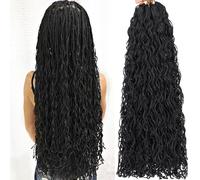 RuiYok 240 mechones de microtrenzas de ganchillo de 18 pulgadas, trenzas rizadas ZiZi, color negro natural, micro rastas con extremos rizados, 8 paquetes de rastas hermanas mini rastas de ganchillo