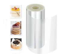 RUIYWEN Rollo de Acetato Trasparente para Bordes de Tartas, Collar de Pastel Material PET para Decoración de Tartas Chocolate Mousse Postre Dulces Pastelería (10cm x 10m)