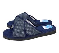 RUIZ BERNAL 17399 Chinelas de estar por casa para hombres, en color azul marino, cintas cruzadas y piso de microporoso HOMBRE ZAPATILLAS CASA MARINO 41