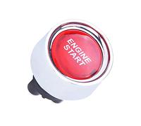 RUIZHI 12V/DC LED Botón de arranque del motor 50A 3-PINS Arrancador de encendido Universal Push Start Interruptor de encendido Apagado-(ENCENDIDO) Interruptor momentáneo para vehículo Coche (Rojo)