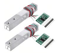 RUIZHI 1KG Célula de Carga + Módulo Amplificador HX711 AD, HX711 Kits de Células de Carga para Arduino y Raspberry Pi y balanzas electrónicas portátiles de Cocina(2 Piezas)