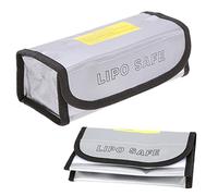 RUIZHI 2 Piezas Bolsa de Seguridad para Batería Lipo a Prueba de Fuego, Impermeable, Portátil, para Batería, Transporte, para Drones de Carreras FPV (185x75x60mm)