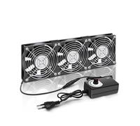 RUIZHI 360mm 12V Ventilador para PC - Velocidad de Viento Ajustable, AC 220V - 240V, 2750RPM, Portátil para TV, Radio, Router, Ventilador Dual
