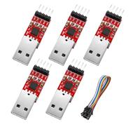 RUIZHI CP2102 USB to Serial Module 5 Piezas CP2102 USB to TTL Converter with Jumper Serial Converter for 3.3V and 5V Compatible with Arduino and STC Download