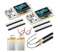 RUIZHI ESP32 V3 LoRa Board per Meshtastic, LoRa ESP32 V3 Módulos con 868MHz Antenne y 3000mAh Batería y WiFi Bluetooth 1262 Chip con 0,96″ OLED Display Compatibilidad con Meshtastic IoT Arduino(2 Pcs)