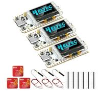 RUIZHI ESP32 V3 Lora Board per Meshtastic, Lora ESP32 V3 Placa de Desarrollo con 868MHz Antenne y 0,96″ OLED Display Integradas WiFi Bluetooth 1262 Chip Compatibilidad con Meshtastic Arduino(3 Pcs)