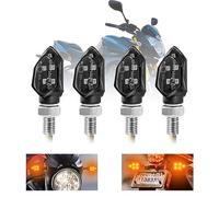 RUIZHI Intermitentes Moto, Juego de 4 12V Intermitentes Moto Homologados, Impermeable IP65, Formas Compactas y Elegantes, Universales, Para Motos De Calle y Scooters, Accesorios para Motos