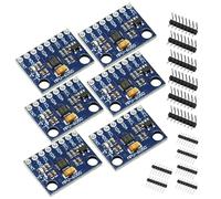 RUIZHI MPU 3 Ejes Giroscopio con MPU-6050, GY-521 6050 Giroscopio y Sensor Acelerador con Pins 16 bits Convertidor Publicitario IIC I2C Salida Compatible con Arduino y Raspberry Pi(6 Piezas)