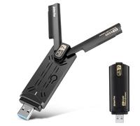 RUIZHI WiFi 7 Stick para PC, BE6500 USB wifi adaptador PC, MLO Tri-Band 6G/5G/2.4G, antena Free Drive WiFi 7 adaptador para Windows 11/10 para gaming/8K Streaming, 4K-QAM, WPA3