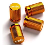 RUIZOGGUD 4 Piezas Tapones válvula Coche, para Opel Combo Emblem Tapas para válvulas Impermeable y Resistente Corrosión Antipolvo Accesorios,Orange