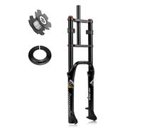 RUJIXU Horquilla suspensión Fat Bike 26x4.0 Horquilla Delantera neumática Mountain Bike Horquilla BMX Horquillas Bicicletas eléctricas Recta 1-1/8" MTB Freno Disco Recorrido 190mm 2790g(Black)