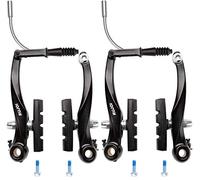 RUJOI Juego de Frenos de Bicicleta, Tipo de Frenos V de montaña V, Juego de reemplazo de Freno en V para MTB, Bicicleta de Carretera, BMX, E Bike Black (2 Paquete)