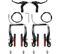 RUJOI Kit de Freno de Bicicleta Tipo V, Pinza de Freno en V de 110 mm, Juego de Pastillas de Freno de Bicicleta de 72 mm, Palanca de Freno de Bicicleta de Aluminio, Carcasa y Cable de Freno F/R