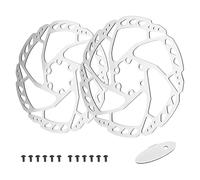 RUJOI Rotor de freno de disco de 160 mm, discos rotores de freno con 6 pernos y ajustador de freno de disco MTB ajustado para bloqueo de freno Shimano/Tektro/TRP (160 mm con rotores con 12 pernos)