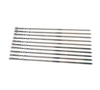 rukauf 10 pinchos para barbacoa de acero inoxidable 60 cm - 1 cm de ancho - sólido 2 mm de grosor/grosor.
