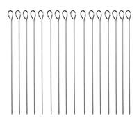rukauf 20 pinchos para barbacoa, acero inoxidable, 30 cm, pinchos para carne y verduras, cuadrados, rectangulares