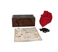 rukauf. Juego de lotería rusa (Loto) en caja de madera bellamente decorada con figuras de madera, juego de bingo, juego familiar