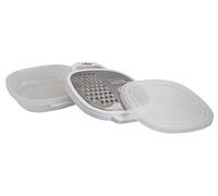 rukauf Rallador multiusos 3 en 1 con recipiente y tapa, práctico rallador de verduras, caja de almacenamiento