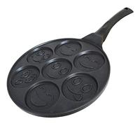 rukauf Sartén para tortitas con caras sonrientes, también para crepes, 26 cm, antiadherente, inducción
