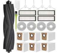 RUKHOOL Accesorios para Dreame L10s Ultra / L10 Ultra / X20 Plus / X10 Plus Recambios Juego de Accesorio repuesto, 6 Bolsas de Polvo, 1 cepillo principal, 4 Cepillos Laterales, 4 Filtros, 4 Toallitas