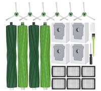 RUKHOOL Kit de Accesorios Recambios Repuestos para iRobot Roomba i7 i7+ i8 i8+ i1+ i3+ i4+ i5+ i6+ i8+ j5+ j6+ j7 j8+ j9+ E5 E6 E7 6 Cepillos Laterales, 6 Filtros, 4 Polvo, 4 Cepillos Principales