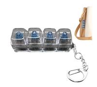 Rukjmqi 2 juguetes fidgets, 7,5 x 2,7 x 2 cm, ABS, 4 teclados, clicker fidgets teclados con luz LED, juguetes para teclados LED para ansiedad, oficina, escuela
