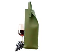 Rukjmqi Bolsas de Vino para Viajes,Bolsa para Botellas de Vino | Bolsas para Llevar Vino con Asas | Portador de Vino de una Sola Botella, Bolsa de Transporte de champán de Cuero Reutilizable portátil