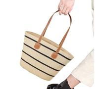 Rukjmqi Bolso Tote de Paja para Mujer - Bolso De Paja Tejido Tipo Tote Y Bandolera | Neceser De Viaje Estilo Boho Para Trabajo Compras Vacaciones Crucero