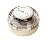 Rukjmqi Cortador de Comprimidos - Ajustable, Auxiliar portátil con Compartimento de Almacenamiento,Cortador de tabletas diminuto,para Mayores, Viajes, Deporte, Running, Fitness, Farmacia, hogar,